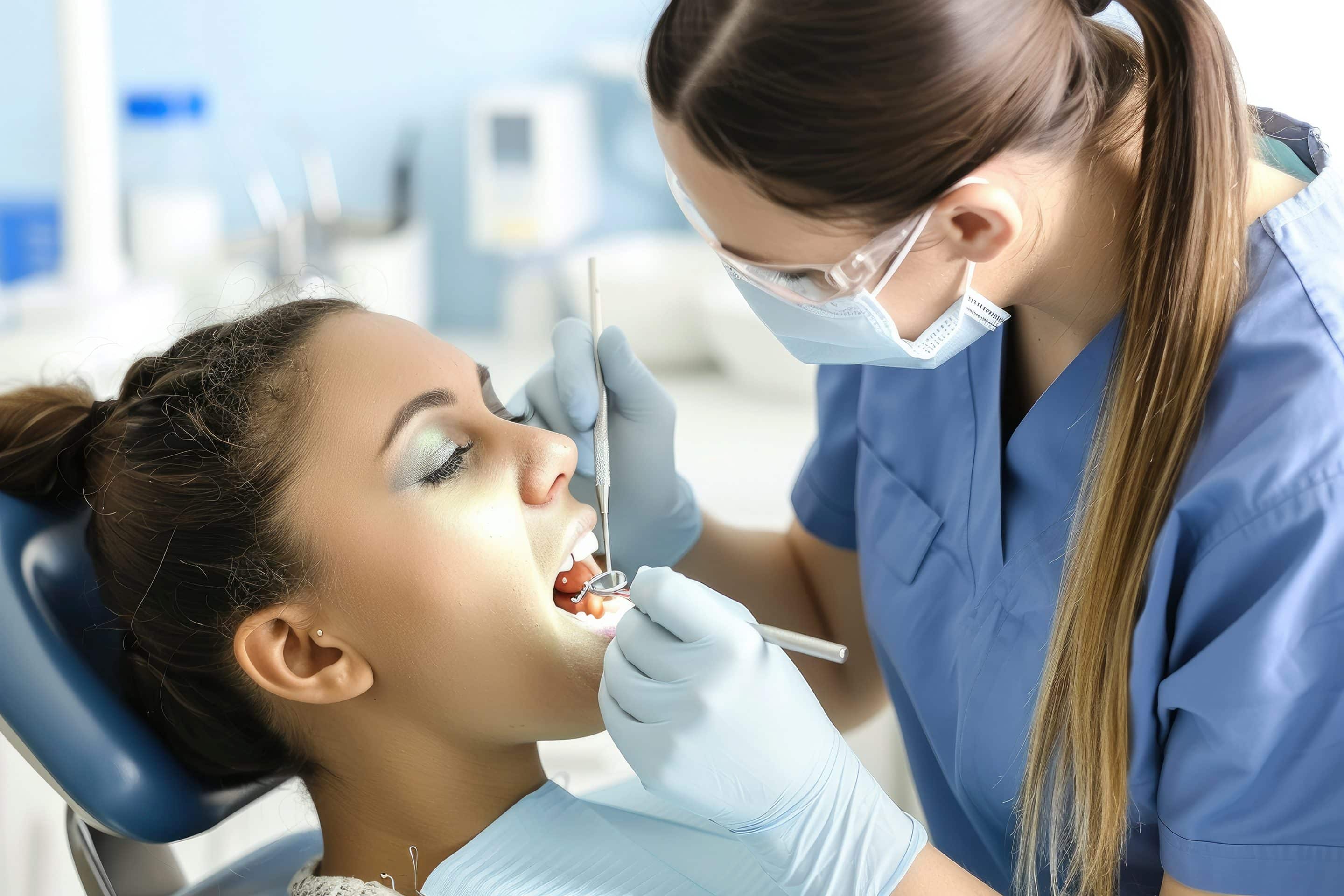 woman at dental appointment in Tucson, AZ